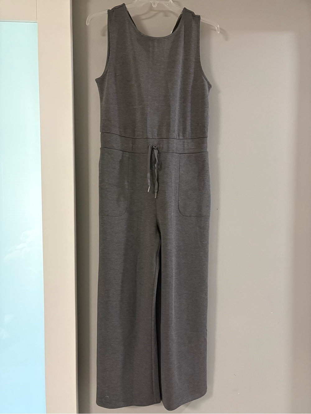 Women’s Butter-soft Grey Sleeveless One-Piece Jumpsuit